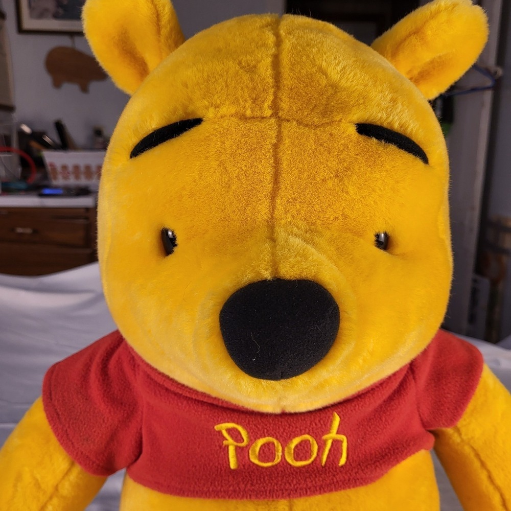 Disney Winnie the Pooh "I Talk" Plush Jumbo Large Fisher Price 27" Works